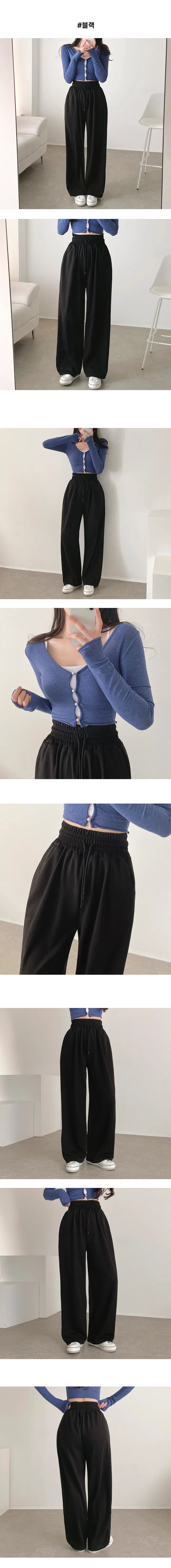 [뱃살완벽커버] 완전와이드ver. 지방흡입 하이밴딩 트레이닝 팬츠 상세 이미지 7
