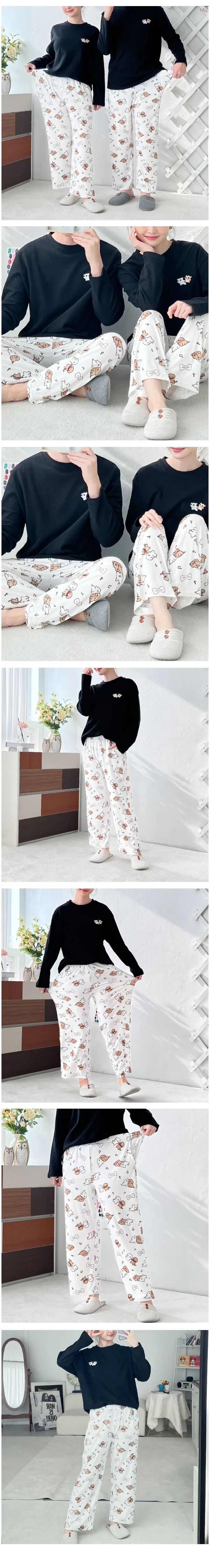 [2개이상구매시할인] 몰티즈 피치 빅사이즈 커플잠옷 잠옷바지 파자마 홈웨어 파자마파티 상세 이미지 8