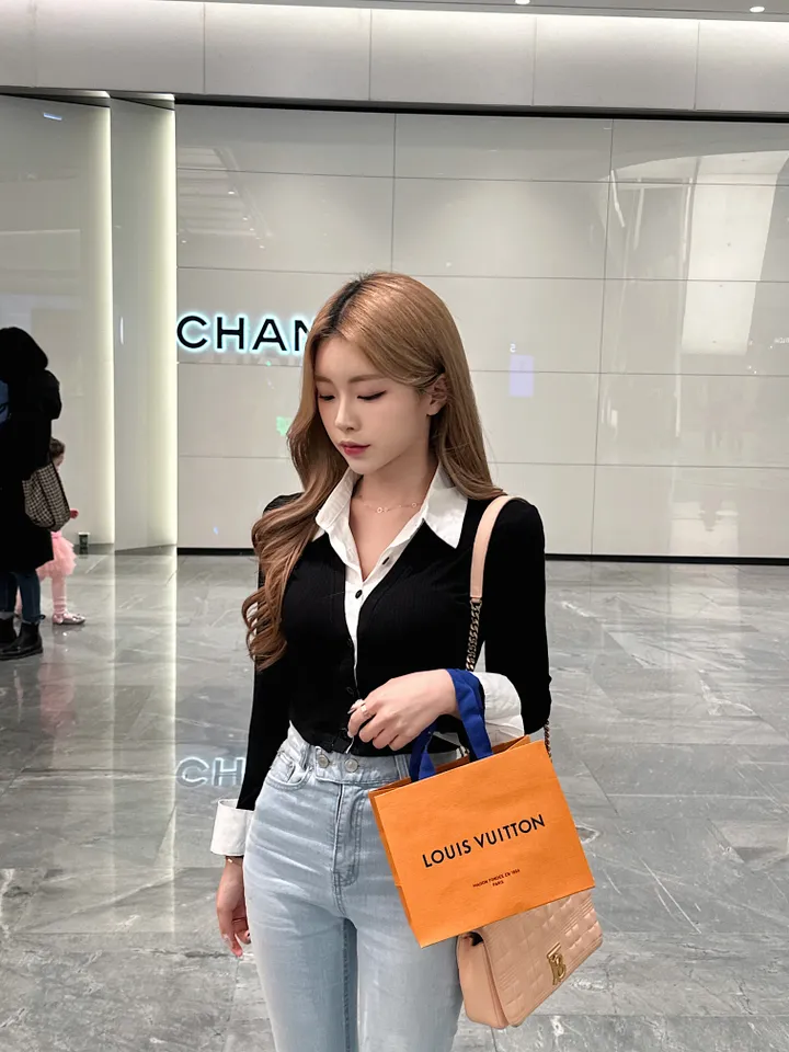 [세트/고퀄] 포비 브이 셔츠 가디건 상세 이미지 3