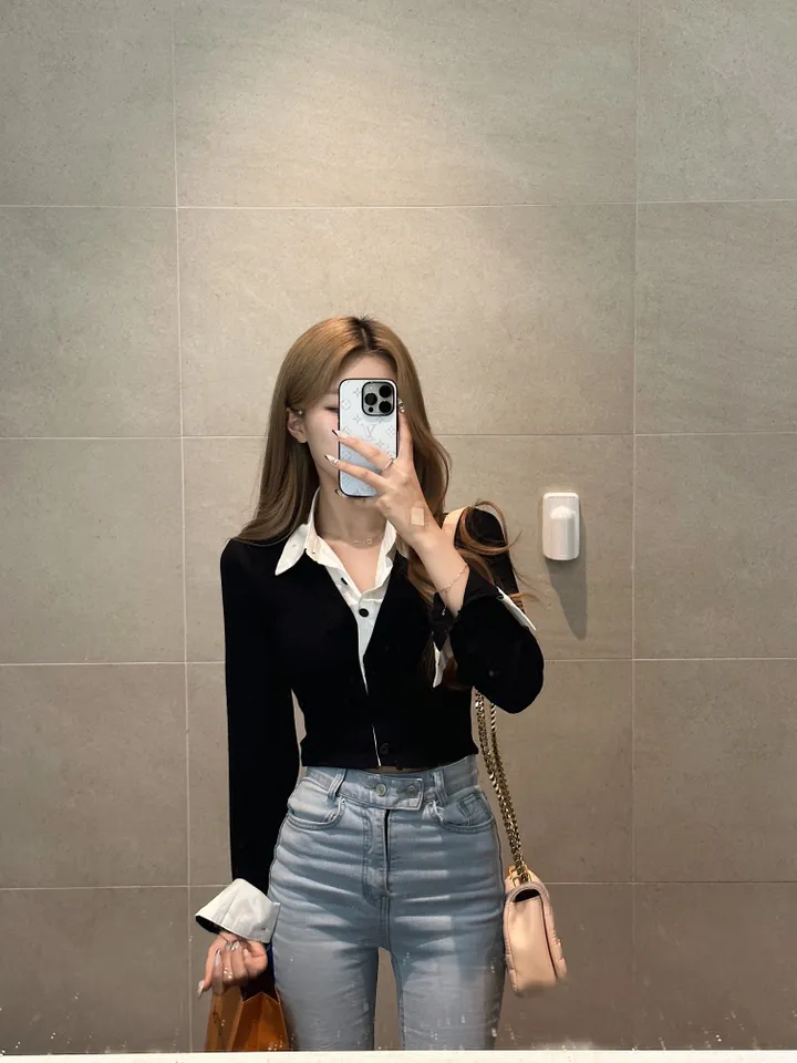 [세트/고퀄] 포비 브이 셔츠 가디건 상세 이미지 6