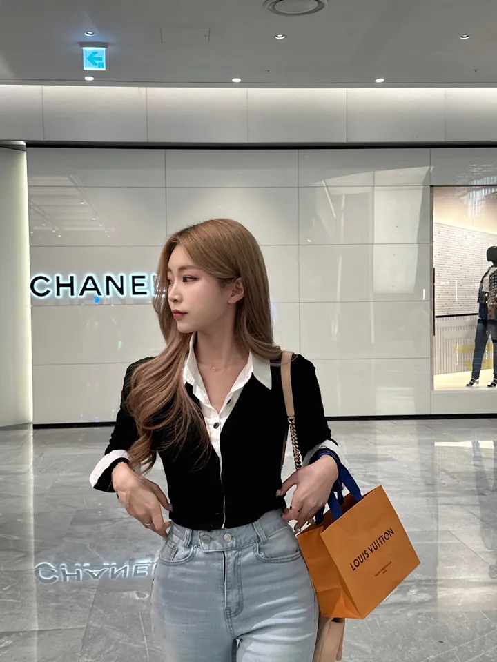 [세트/고퀄] 포비 브이 셔츠 가디건 상세 이미지 2