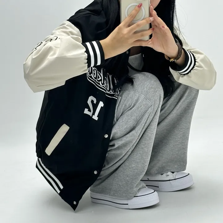 [컬러추가!/가성비짱] y2k 잭킷 뉴진스 바시티 야구점퍼 가을 바람막이 바시티자켓 간절기점퍼 상세 이미지 1