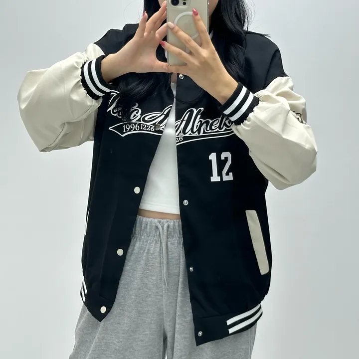 [컬러추가!/가성비짱] y2k 잭킷 뉴진스 바시티 야구점퍼 가을 바람막이 바시티자켓 간절기점퍼 상세 이미지 5