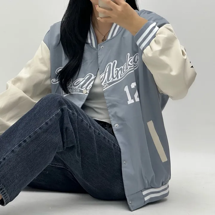 [컬러추가!/가성비짱] y2k 잭킷 뉴진스 바시티 야구점퍼 가을 바람막이 바시티자켓 간절기점퍼 상세 이미지 7