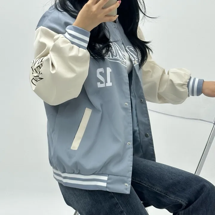 [컬러추가!/가성비짱] y2k 잭킷 뉴진스 바시티 야구점퍼 가을 바람막이 바시티자켓 간절기점퍼 상세 이미지 10