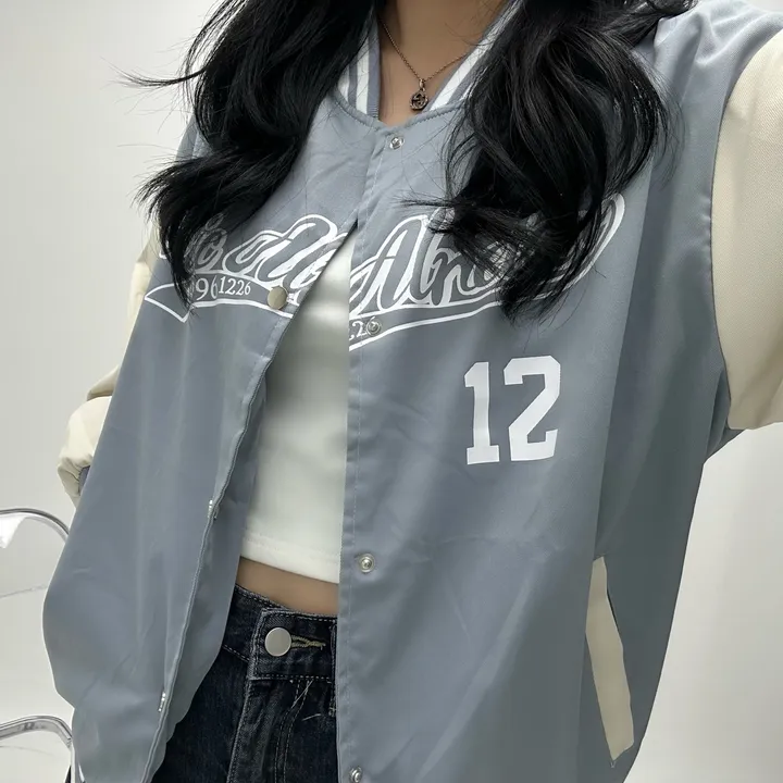 [컬러추가!/가성비짱] y2k 잭킷 뉴진스 바시티 야구점퍼 가을 바람막이 바시티자켓 간절기점퍼 상세 이미지 9