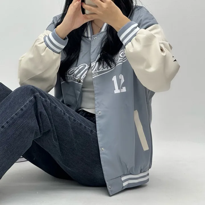 [컬러추가!/가성비짱] y2k 잭킷 뉴진스 바시티 야구점퍼 가을 바람막이 바시티자켓 간절기점퍼 상세 이미지 8
