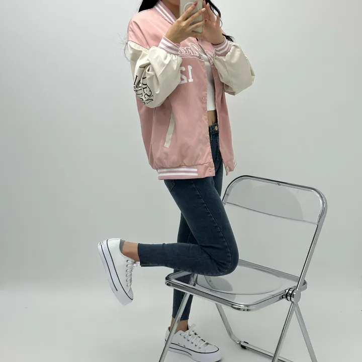 [컬러추가!/가성비짱] y2k 잭킷 뉴진스 바시티 야구점퍼 가을 바람막이 바시티자켓 간절기점퍼 상세 이미지 21