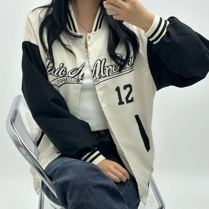 [컬러추가!/가성비짱] y2k 잭킷 뉴진스 바시티 야구점퍼 가을 바람막이 바시티자켓 간절기점퍼 상세 이미지 22
