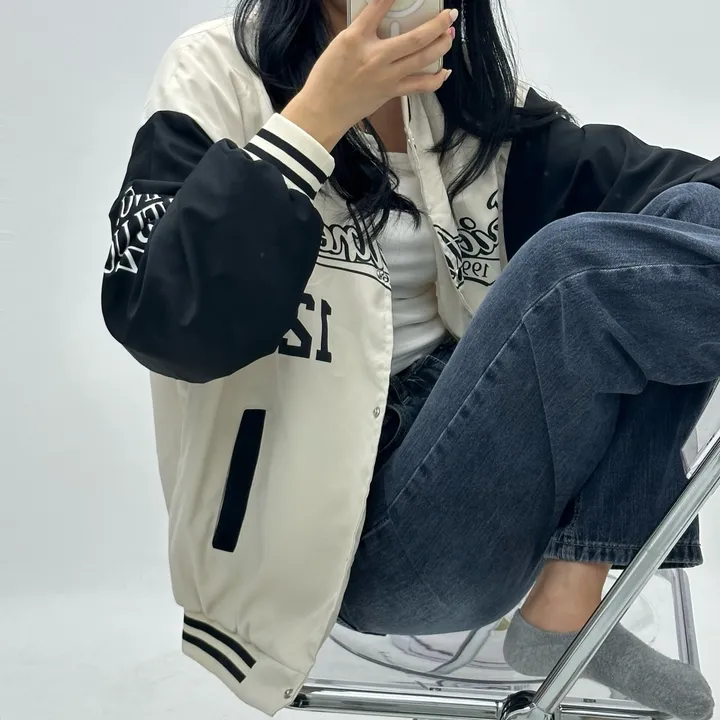 [컬러추가!/가성비짱] y2k 잭킷 뉴진스 바시티 야구점퍼 가을 바람막이 바시티자켓 간절기점퍼 상세 이미지 25