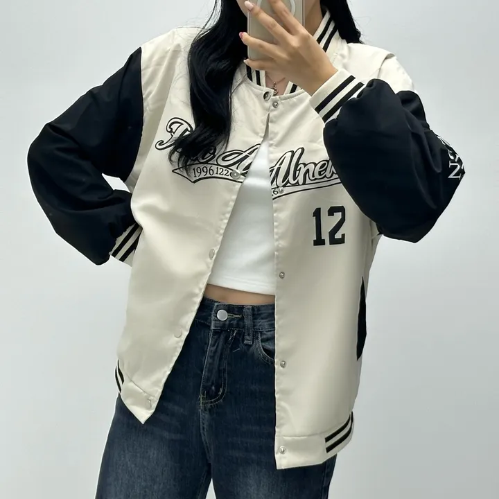 [컬러추가!/가성비짱] y2k 잭킷 뉴진스 바시티 야구점퍼 가을 바람막이 바시티자켓 간절기점퍼 상세 이미지 26