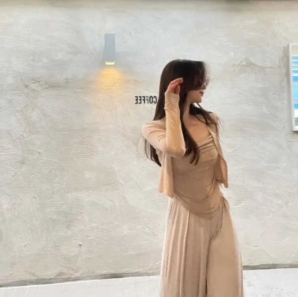 누적8천! *당일출고* [컬러추가,7부소매추가] 실키 드레이프 나시 가디건 세트 상세 이미지 15