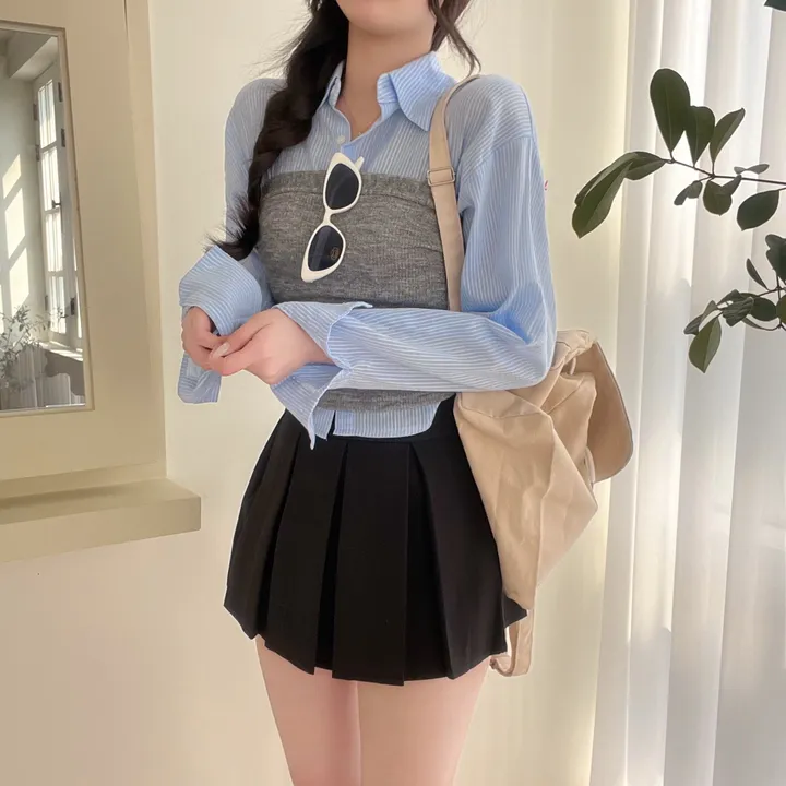 [ 핏보장/ 소장추천 ] 크루 하이틴 플리츠 테니스 미니스커트 상세 이미지 21
