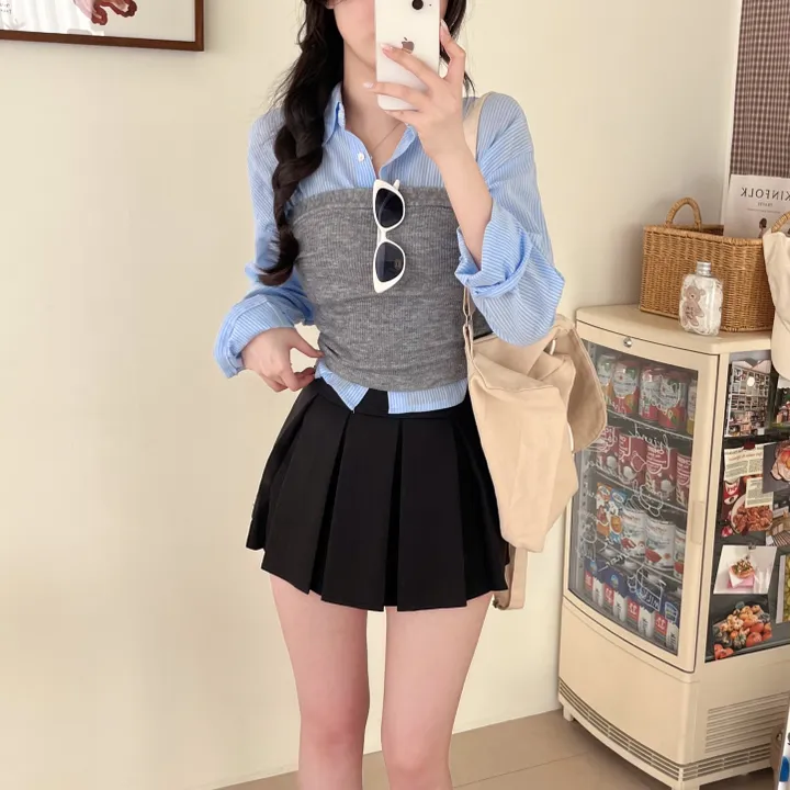 [ 핏보장/ 소장추천 ] 크루 하이틴 플리츠 테니스 미니스커트 상세 이미지 23