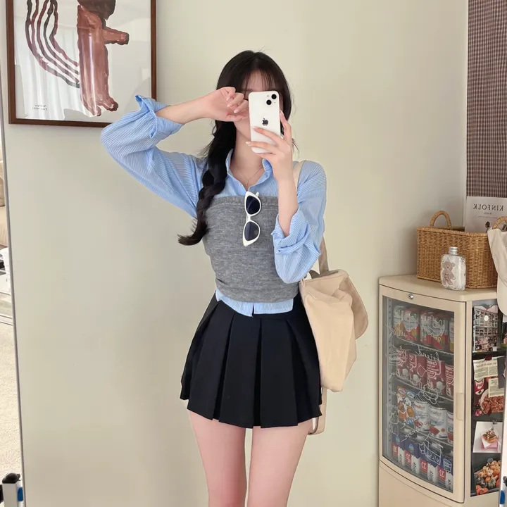 [ 핏보장/ 소장추천 ] 크루 하이틴 플리츠 테니스 미니스커트 상세 이미지 20