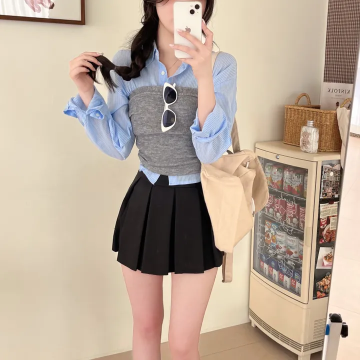 [ 핏보장/ 소장추천 ] 크루 하이틴 플리츠 테니스 미니스커트 상세 이미지 24