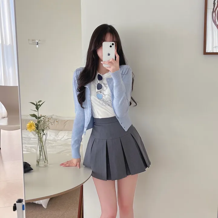 [ 핏보장/ 소장추천 ] 크루 하이틴 플리츠 테니스 미니스커트 상세 이미지 11
