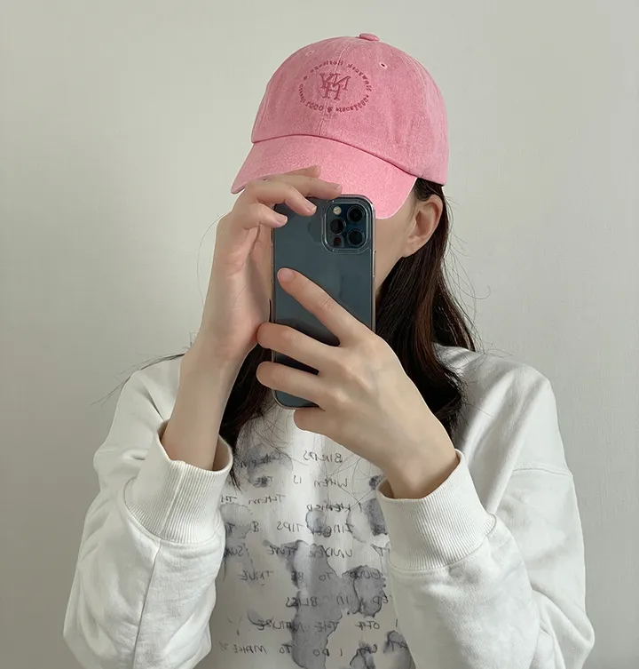 ✨당일출고✨ NYH 빈티지 컬러 피그먼트 헤리티지 워싱 레터링 자수 볼캡 소두핏 모자 (3color) 상세 이미지 9