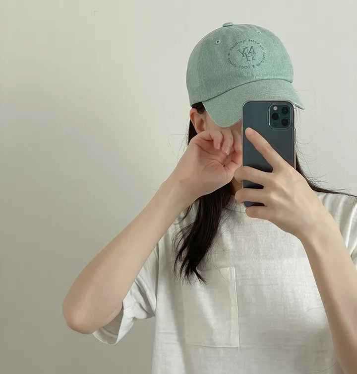 ✨당일출고✨ NYH 빈티지 컬러 피그먼트 헤리티지 워싱 레터링 자수 볼캡 소두핏 모자 (3color) 상세 이미지 15