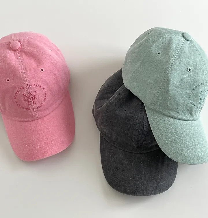✨당일출고✨ NYH 빈티지 컬러 피그먼트 헤리티지 워싱 레터링 자수 볼캡 소두핏 모자 (3color) 상세 이미지 17