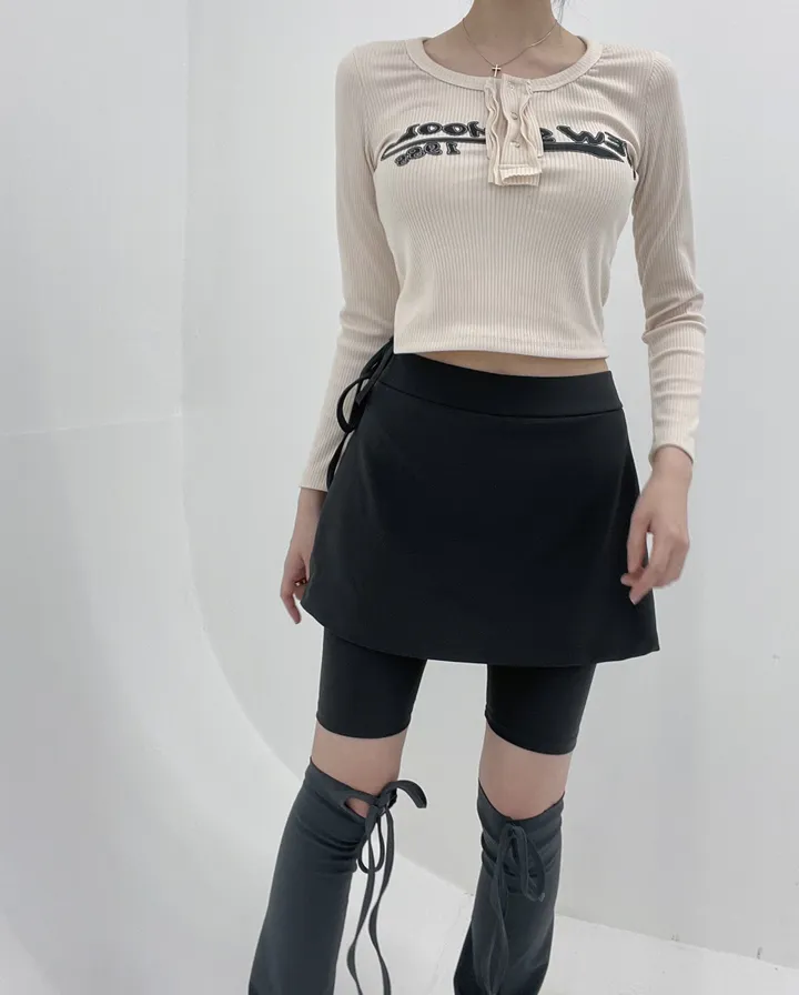 뉴진스 3부 스트랩 치마 레깅스 상세 이미지 1
