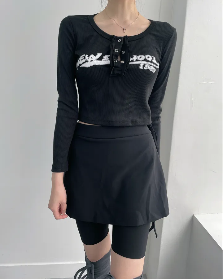 뉴진스 3부 스트랩 치마 레깅스 상세 이미지 6