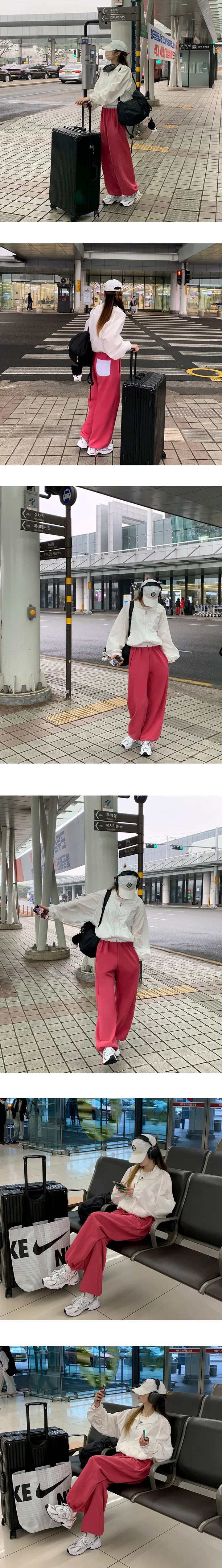 [당일출고][MADE/숏,미디,롱]사심 자수 투웨이 조거팬츠 상세 이미지 8