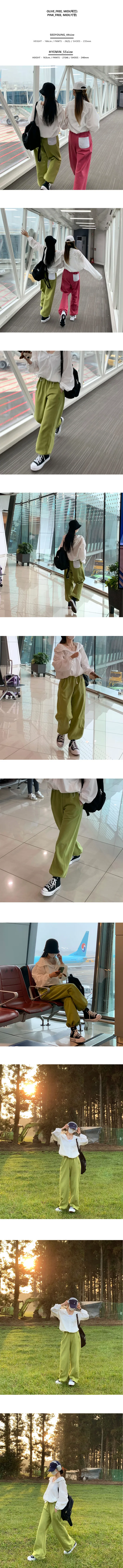 [당일출고][MADE/숏,미디,롱]사심 자수 투웨이 조거팬츠 상세 이미지 5