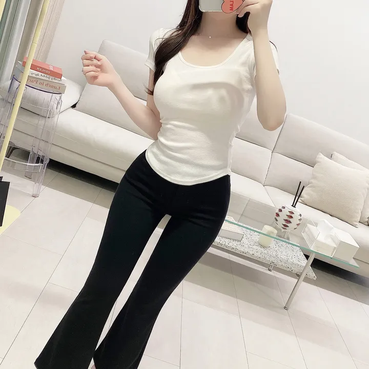 찰떡 밴딩 스판 하이웨스트 키작녀 블랙 부츠컷 레깅스 팬츠 데일리 무지 슬랙스 바지 상세 이미지 5
