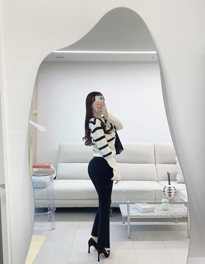 찰떡 밴딩 스판 하이웨스트 키작녀 블랙 부츠컷 레깅스 팬츠 데일리 무지 슬랙스 바지 상세 이미지 17