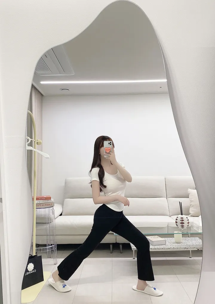 찰떡 밴딩 스판 하이웨스트 키작녀 블랙 부츠컷 레깅스 팬츠 데일리 무지 슬랙스 바지 상세 이미지 10