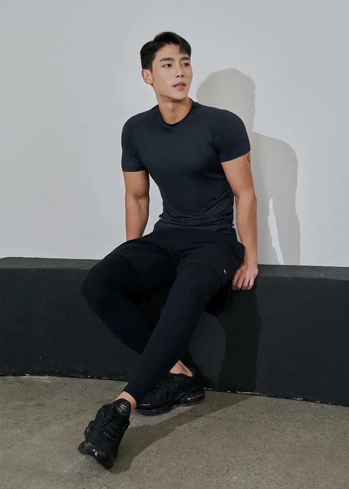 올데이 맨즈 투인원 레깅스 블랙 상세 이미지 20