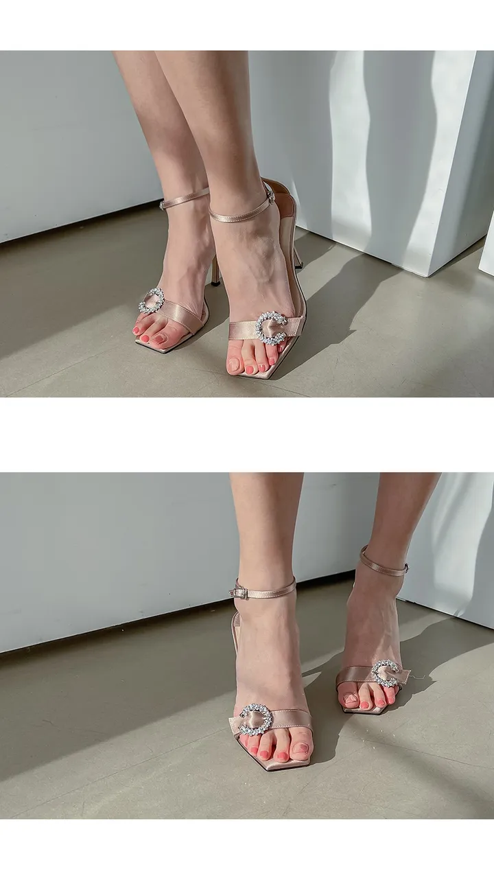 루야 스트랩 스퀘어 샌들 하이힐 상세 이미지 12