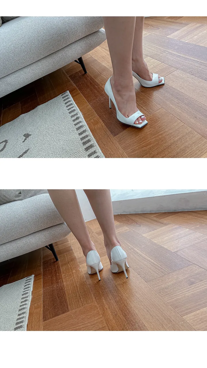 시크 오픈토 하이힐 상세 이미지 5