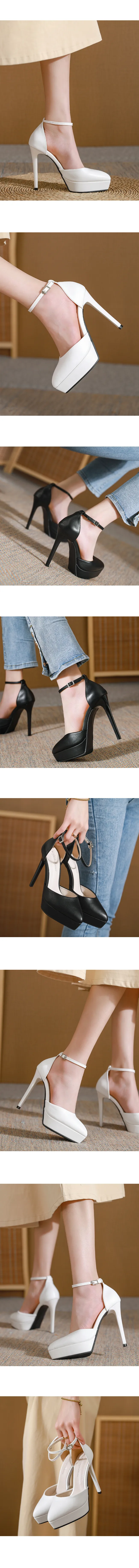 스틸레토힐 가보시 킬힐 12cm 블랙 상세 이미지 4