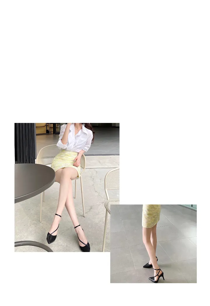 사선 스트랩 스틸레토 힐 ( 4 Color ) 상세 이미지 4