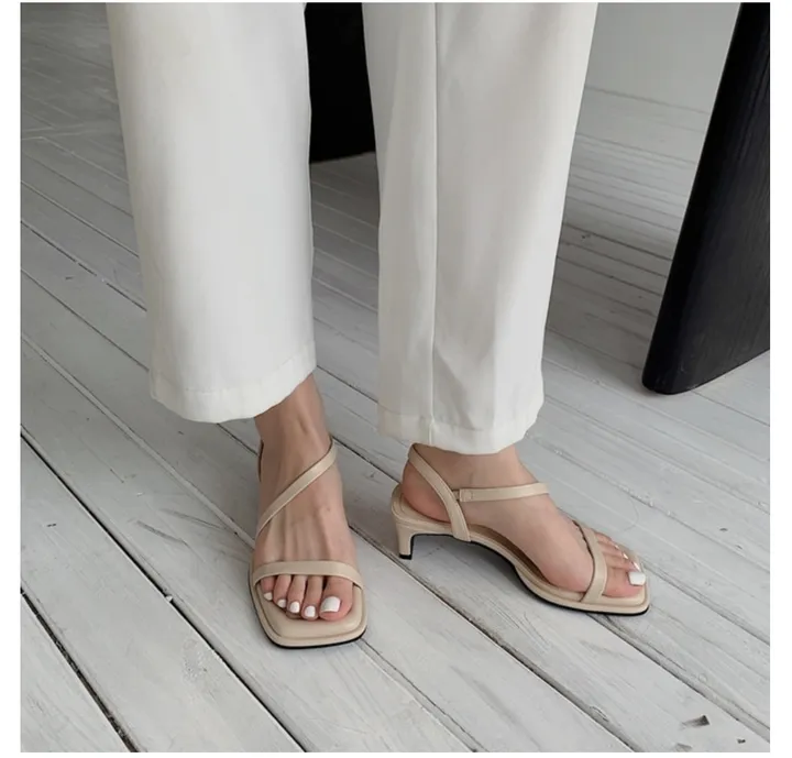 사선 스트랩 힐 / 4.5cm[더아셀] 상세 이미지 5