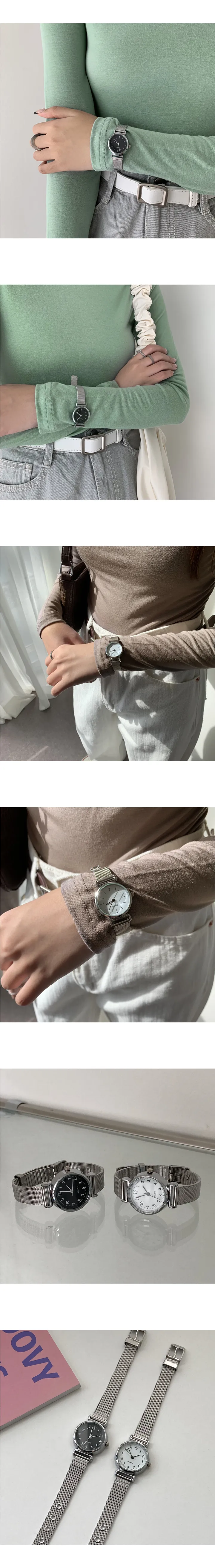 [당일출고] 미쯔 베이직 메탈 시계 상세 이미지 3