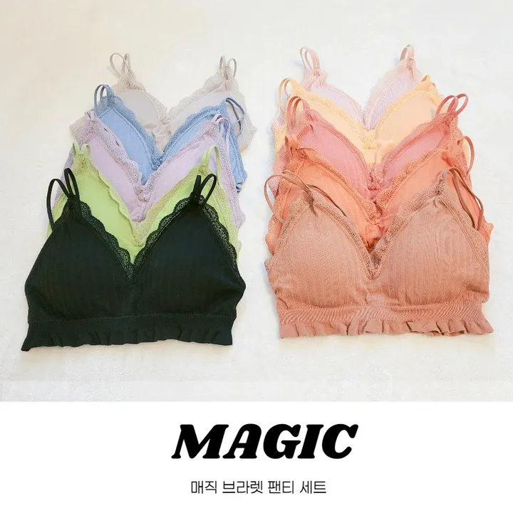 (44-88size) 매직 브라렛 팬티 세트 빅사이즈 노와이어 중독적인 인생브라렛 팬티단품구매가능 상세 이미지 2