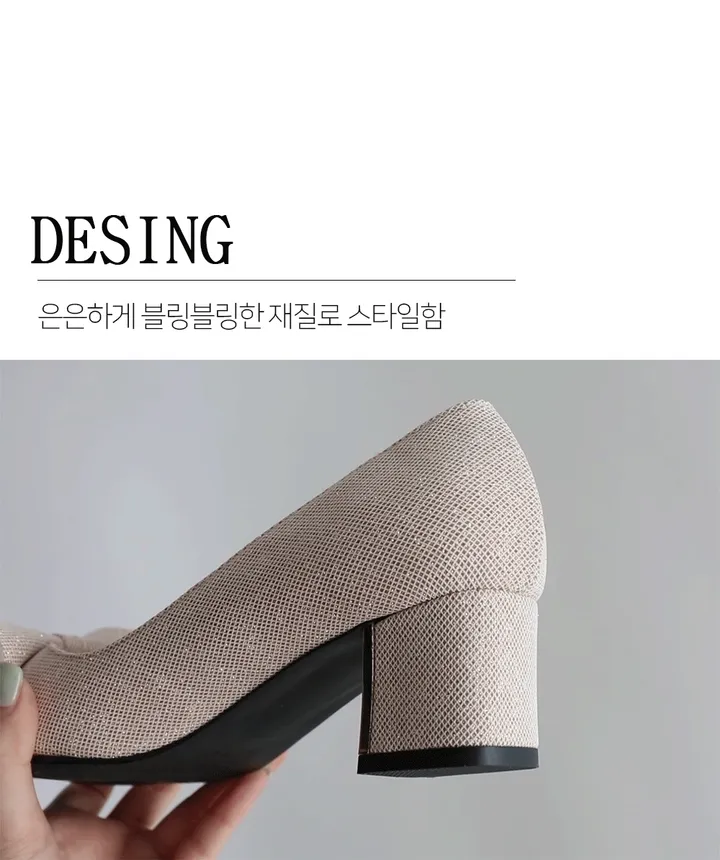 ✨발끝까지 우아하게✨ 부드러운 터치감과 세련된 디자인의 부르고 펌프스, 하객룩에도 완벽한 선택! 상세 이미지 5