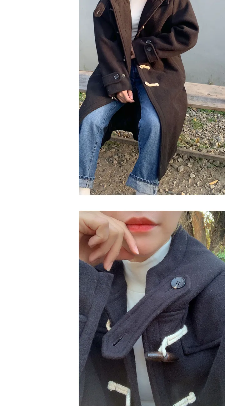 당일발송 [숏&롱] 취향에따라, 모노 후드 롱 떡볶이 코트 (블랙,그레이) 상세 이미지 18