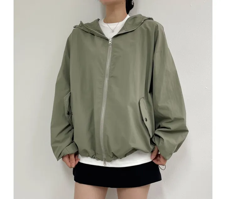 [오늘출발] 모노 후드 투웨이 오버핏 바람막이 - 4color 상세 이미지 57