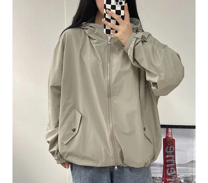 [오늘출발] 모노 후드 투웨이 오버핏 바람막이 - 4color 상세 이미지 53